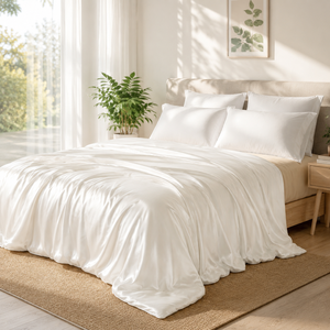 Housse de <span class=keywords><strong>couette</strong></span> en soie de mûrier 100% biologique naturelle, super douce, de luxe, pour hôtel, usage domestique, été - Product Image 3