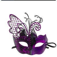 Masque masqué de carnaval vénitien pour hommes et femmes pour Halloween Mardi Gras et bal de promo en PVC pour couples