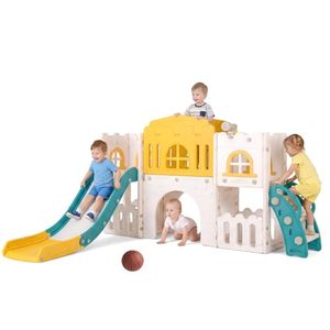 Casa de juegos de <span class=keywords><strong>escalada</strong></span> para interiores para niños, sala de juegos para bebés, equipo de juegos para niños pequeños, juego de columpio y toboganes de plástico para niños, juguetes deslizantes - Product Image 1