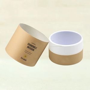 カスタム円筒形包装カートンラウンド段ボール食品グレードクラフト紙ティーペーパーチューブ包装 - Product Image 2