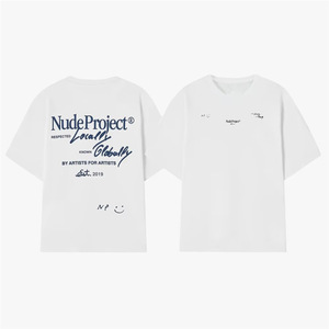 T-shirt a maniche corte girocollo con stampa a righe stile streetwear europeo unisex 100% cotone casual - Product Image 2