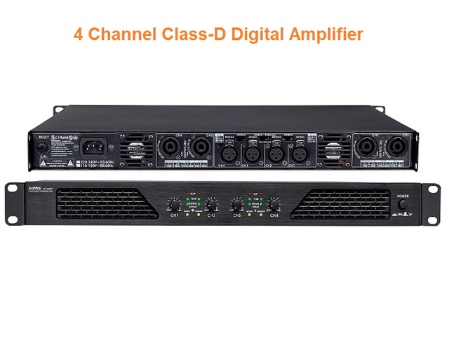 2000W Digital Power Mixer Professional 4 Channel Audio Amplifier
