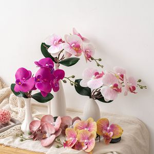 CallaFloral Fleurs d'orchidées Phalaenopsis artificielles lavables, style INS, décoration de mariage et de maison, ensemble de 120 cm - Product Image 1
