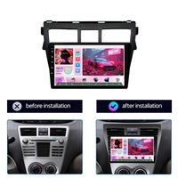 Reproductor de DVD para Auto Qualcomm de 9 Pulgadas, 4 Núcleos, Pantalla IPS, WIFI, GPS, Android, 2 Din, Estéreo para Auto, Audio para Auto, para Toyota VIOS Yaris 2007-2013