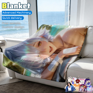 Manta de Franela Personalizada con Dibujos Animados, Manta de Felpa Suave, MOQ Bajo, Manta de Franela Personalizada con Anime - Product Image 2
