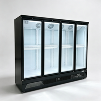 Réfrigérateur commercial en verre à économie d'énergie avec système No Frost et vitrine réfrigérée pour boissons, idéal pour les buffets