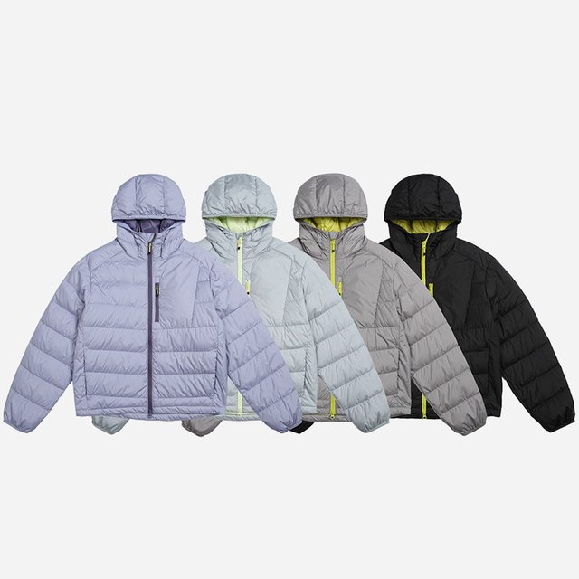 Custom LOGO ultra Light 90 White Duck Down Coat Packable Outdoor Men Lightweight Puffer Jacket Hood for Women