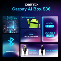 ZESTECH Android 13 Qualcomm 6115 4Gb 64Gb Ai Box Carplay adaptador inalámbrico Smart Multimedia Car Play Dongle para Apple