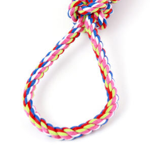 Cuerdas Trenzadas Coloridas de Alta Calidad, Bola de Pegamento Natural Grande de 40 cm, Juguete Premium para Mascotas - Product Image 3