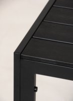 Table de salle à manger légère en plastique et bois, structure démontable, pour l'extérieur, idéale pour la cour