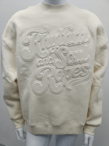 T-shirt Homme en Coton Bio avec Logo en Relief OEM, Impression Puff, Coupe Oversize, Motif Graphique Personnalisé, T-shirts Homme Oversize en Relief 3D - Product Image 3