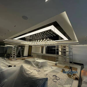 FOXYGEN 타일 인테리어 MSD 장식 PVC 필름 천장 흰색 광택 PVC 스트레치 블랙 광택 천장 필름 - Product Image 4