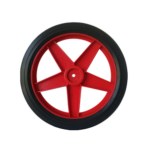 Nhựa 12 "Đường kính bánh xe PVC <span class=keywords><strong>300</strong></span> mét bánh xe cho bãi biển Wagon lớn, Máy hút ẩm công nghiệp, xe đẩy giỏ hàng bánh xe lớn - Product Image 3