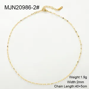 Waterproof PVD 18K Gold Plated Stainless Steel Cross Snake Bone Twist Box Chains Choker Chain Necklaces For Jewelry Making