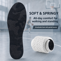 Semelles ETPU Popcorn absorbant les chocs, respirantes, avec soutien de la voûte plantaire, inserts pour chaussures de sport pour la course à pied, le basketball, le tennis, la marche