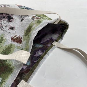 Custom Woven Reusable Eco-Friendly Letter Pattern Foldable Tapestry Beach Shopping <strong>Bag</strong> Jacquard <strong>Tote</strong> <strong>Bags</strong> Custom <strong>Printed</strong> Logo - Product Image 4
