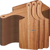 Planche à découper en bambou avec poignée, planches de service en bois et mini planches à charbon de bois, idéales pour les cuisines
