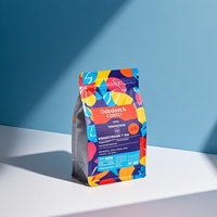 Koffiezak met opdruk, geurdicht, biologisch afbreekbaar, met ventiel, mylar, staande pouch, hersluitbare rits, 12oz 16oz, geschikt voor koffiebonen, dierenvoer, gelei