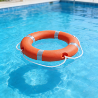 Bouée de sauvetage monobloc en PE et PRV moulé intégralement, sans couture, anti-fissuration, résistante au vieillissement, flottabilité 150N, diamètre 720mm pour