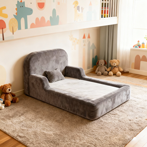 Cama Infantil de Espuma de Alta Resiliencia, Tapizada, Acogedora, de Tamaño Personalizado, para Dormitorio, Hotel o Villa - Product Image 3