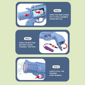 Vente chaude 2025 pistolet à <span class=keywords><strong>bulles</strong></span> pour enfants haute qualité éclaboussures automatiques 8 trous jouets à <span class=keywords><strong>bulles</strong></span> jeu interactif d'été en plein air - Product Image 5