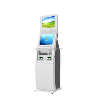 Kiosque intelligent autoportant double borne de billetterie pour loterie, paiement en libre-service, Instagram, écran tactile IR 19 pouces, intérieur