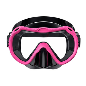 Diving Mask Full Face One Window Polycarbonate Lens Snorkeling Universal Use Blue Black - Product Image 5