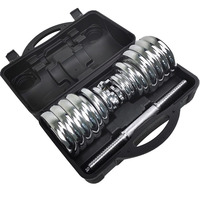 Vente flash Vente flash Équipement de musculation Ensemble d'haltères réglables chromés de 15 20 30 50 kg pour la remise en forme Chahang