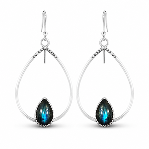 Orecchini Pendenti Bohemien Grandi a Goccia Scintillanti da Donna, Gioielli Vintage Minimalisti di Tendenza - Product Image 1