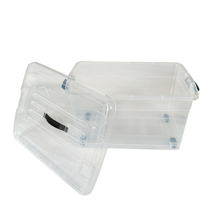 Chất lượng cao 12 gallon BPA-free PP vuông rõ ràng đa chức năng nhựa lưu trữ <span class=keywords><strong>Box</strong></span> latching Nắp xử lý đối với trang chủ quần áo lưu trữ - Product Image 6