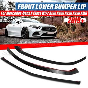 3 piezas de alerón difusor de labio delantero para Mercedes-Benz Clase A W177 A180 A200 A220 A250 AMG 2019+ - Product Image 1