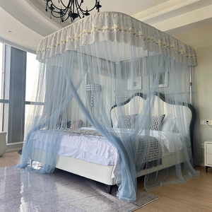 Moustiquaire au sol avec support de cadre en acier inoxydable à usage domestique pour chambre à coucher à trois portes - Product Image 6