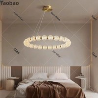 Lustre LED moderne minimaliste en aluminium Shilan à trois tons pour salon, chambre à coucher, salle à manger