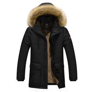 유럽과 미국의 남성 느슨한 플러스 사이즈 자켓 겨울 남성 중간 길이 두꺼운 따뜻한 코튼 코트
