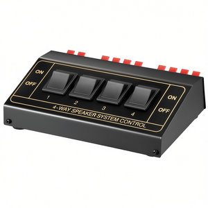 4-Way Speaker System Control Switch With 4 <b>Toggle</b> Buttons For Audio Output Management - Product Image 3