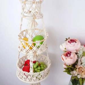 Décoration murale Boho pour fille ronde <span class=keywords><strong>en</strong></span> <span class=keywords><strong>osier</strong></span> panier suspendu plateau miroir plante petit stockage noir naturel <span class=keywords><strong>tressé</strong></span> éthiopien grand - Product Image 2