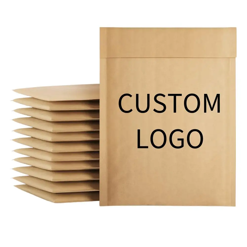 Recycled Kraft Shipping Courier Parcel Custom Printed Eco-Friendly Air Padded Mailing Bags Paper Bubble Envelope Mailers