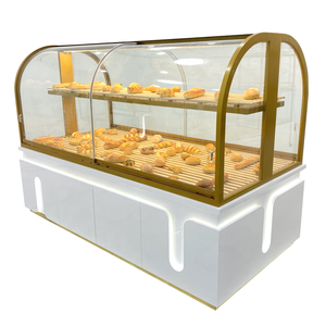 Présentoir de pain en verre en bois personnalisé vitrine de pain de <span class=keywords><strong>boulangerie</strong></span> - Product Image 4