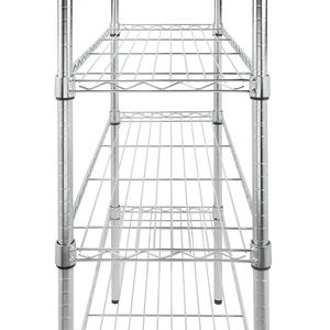 Scaffalatura a 5 livelli con ruote OEM & ODM NSF commerciale regolabile Wire Rack di stoccaggio in metallo ripiano in metallo Utility Wire Rack <span class=keywords><strong>argento</strong></span> - Product Image 3