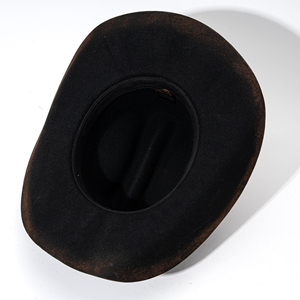 Nueva moda australiana 100% lana personalizada nueva moda Cattleman fieltro vaquero Fedora sombreros ala plana enrollable sombrero de ala al por mayor - Product Image 6