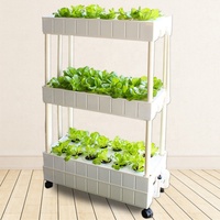 Système hydroponique vertical intelligent pour la maison, 56 trous, en plastique ABS, auto-arrosant, écologique, léger, pour la culture de légumes à feuilles