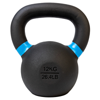 Venta al por mayor Fitness 16 20 24 kg de agarre ergonómicas logotipo personalizado único Color negro con recubrimiento de polvo de hierro fundido