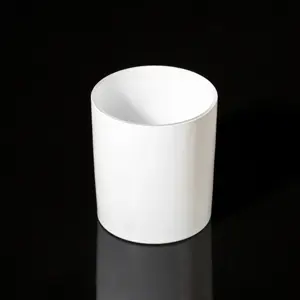 7 8 10 12 14oz Wholesale White Amber Frosted Glass Candle Jar With Bamboo Lid
