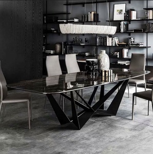 Table à <span class=keywords><strong>manger</strong></span> rectangulaire en granit et marbre Youtai, style italien, luxe léger, moderne et vintage, pour la <span class=keywords><strong>salle</strong></span> à <span class=keywords><strong>manger</strong></span> - Product Image 4