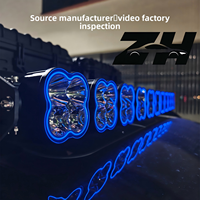 Nouveaux projecteurs LED en forme de trèfle de 4 pouces pour véhicules tout-terrain, 12V 15000 Lumens 3500K/6000K, à montage sur toit pour Wrangler Tank