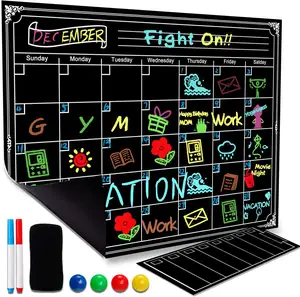 Magnetic Dry Erase Refrigerator 2022 New Version Calendar Reusable Monthly Chalkboard Sticker Meal Cooking Conversion Chart