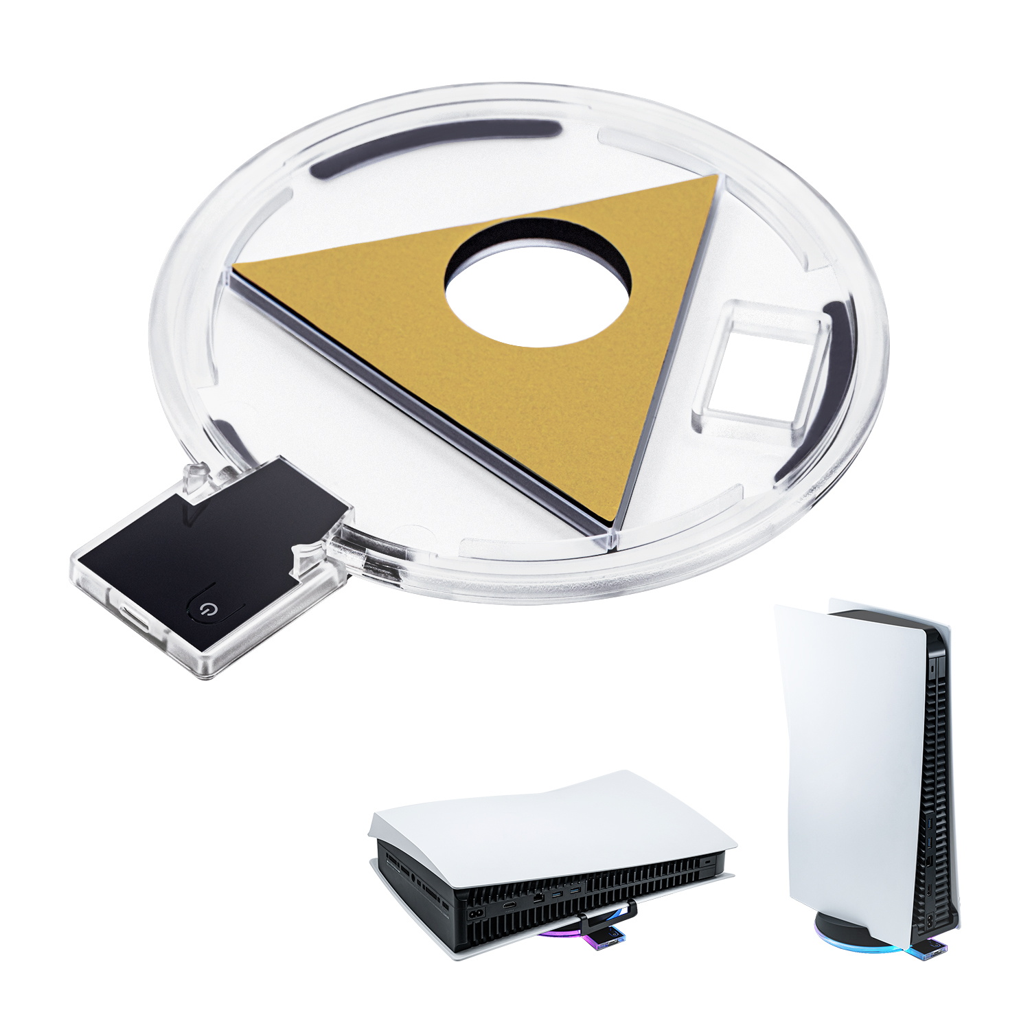 Honcam Регулируемый 7 видов цветов RGB светодиодные Горизонтальное вертикальная подставка для PS5 для Playstation 5 консоли