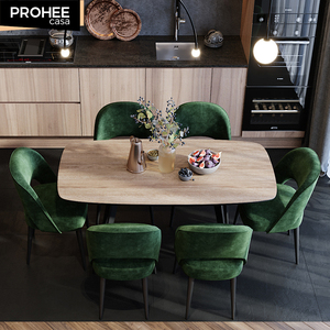 Tavolo in legno di lusso europeo per sala da pranzo <span class=keywords><strong>e</strong></span> Set di <span class=keywords><strong>sedie</strong></span> a 6 posti - Product Image 2