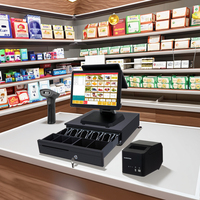 Système de point de vente tout-en-un avec écran tactile de 15,6 pouces, Windows et Android, garantie de 3 ans, terminal pliable, caisse enregistreuse