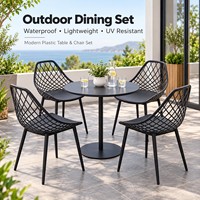 Ensemble de table et de chaises rondes d'extérieur, imperméable, léger, résistant aux UV, meubles de patio modernes